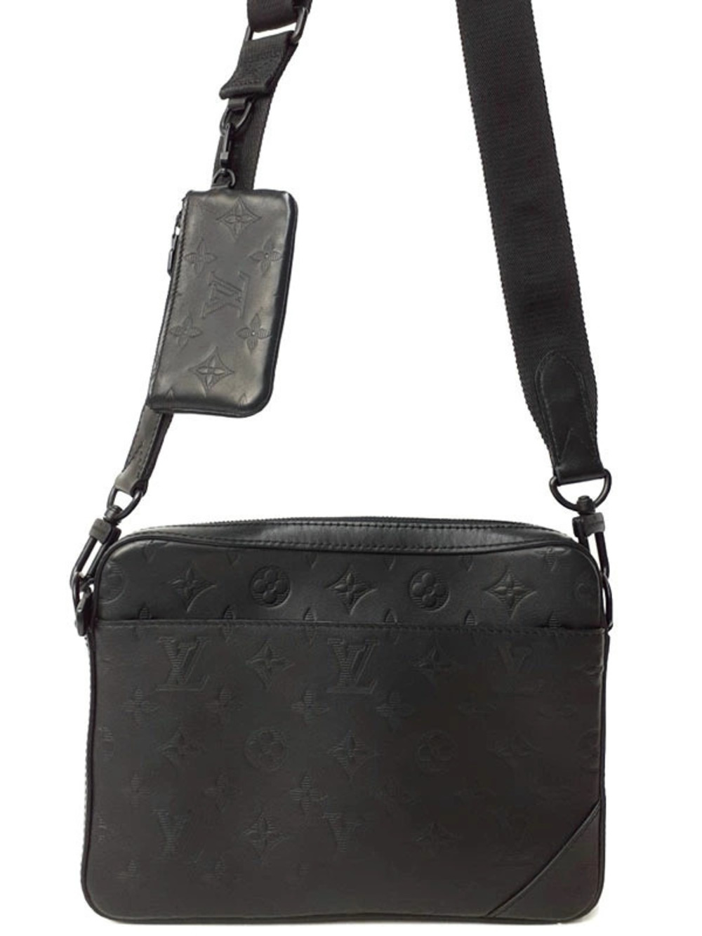 Louis Vuitton Monogram Shadow Black Duo Messenger Shoulder Bag
